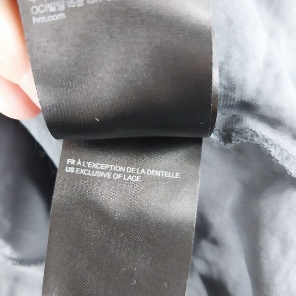 H&M Charcoal Gray Lace Sexy Top Camisole Tank Women's Size Large 12 - Picture 11 of 11